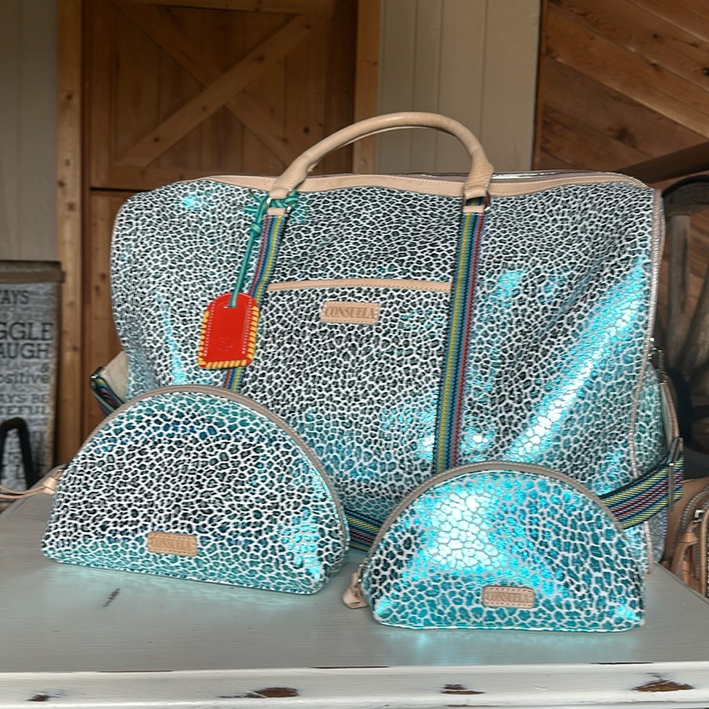 Consuela Blue and Cream Travel